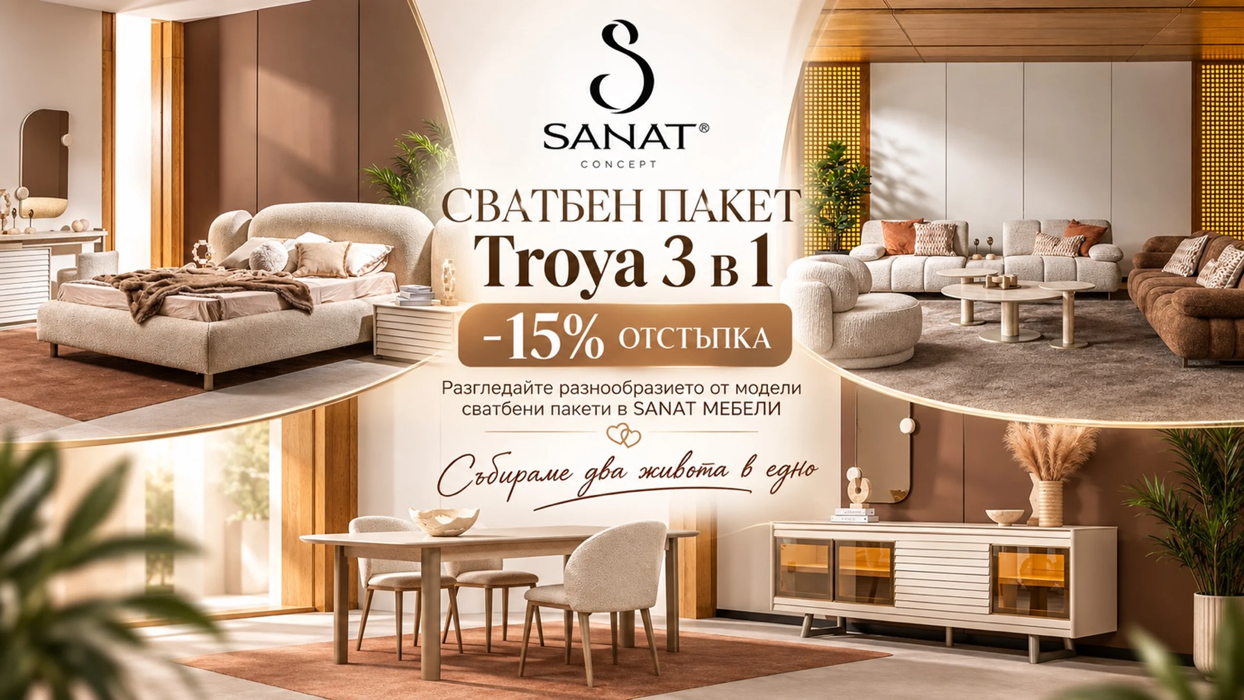 Сватбен пакет TROYA 3 в 1