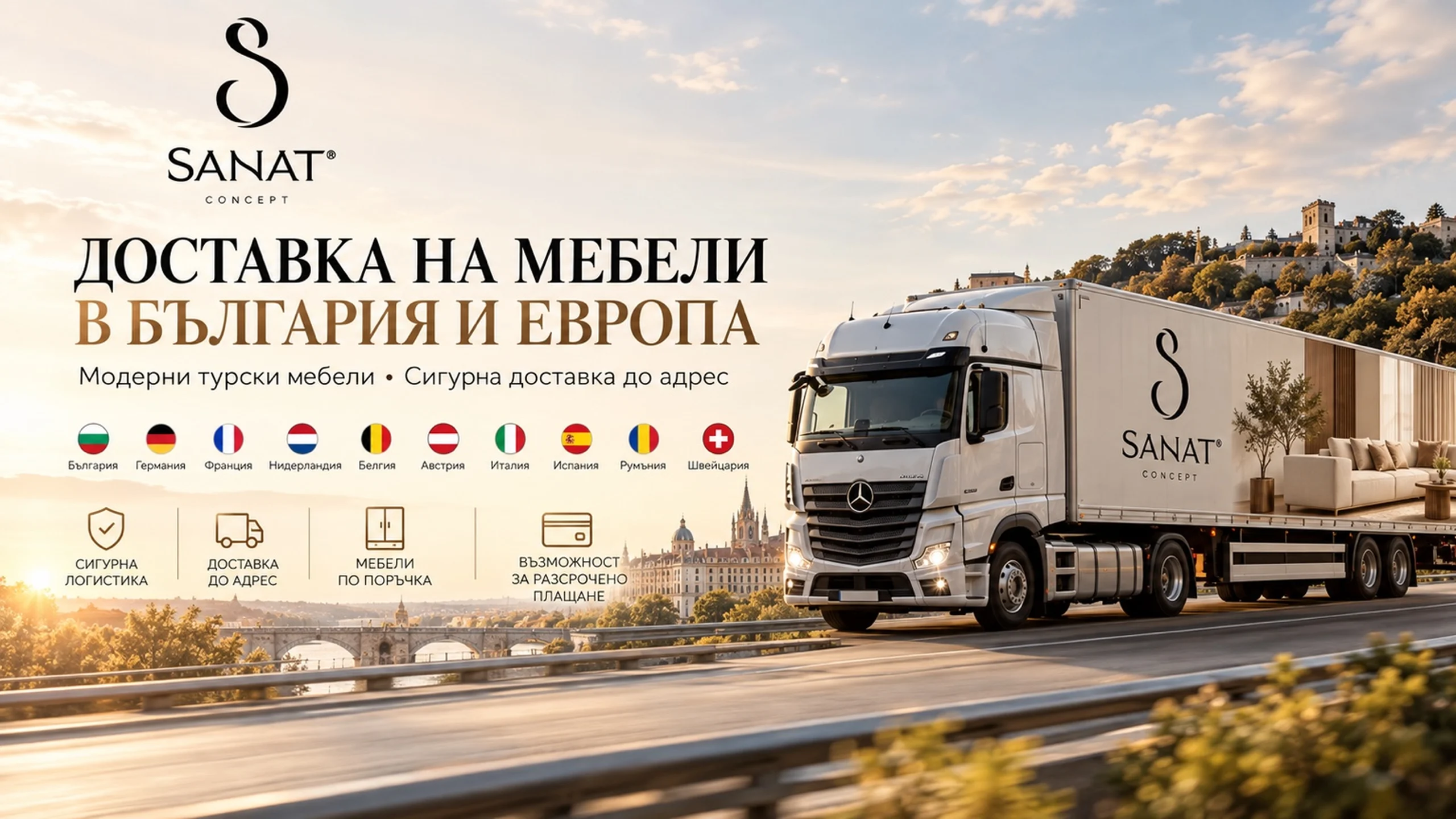 Доставка на мебели в България и Европа